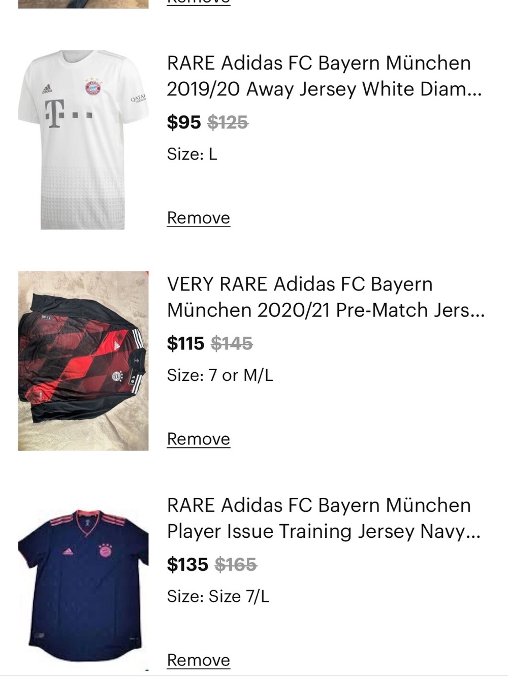 BUNDLE 5 PLAYER ISSUE JERSEYS